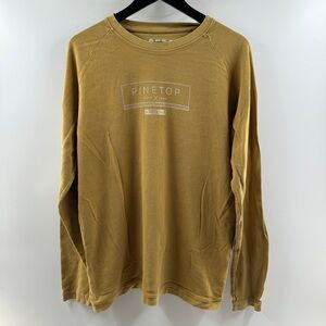 Apex Pinetop Arizona Mustard Yellow Waffle Knit Long Sleeve Top Size XL